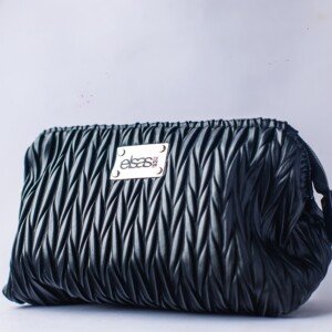 Black Leather Makeup Bag